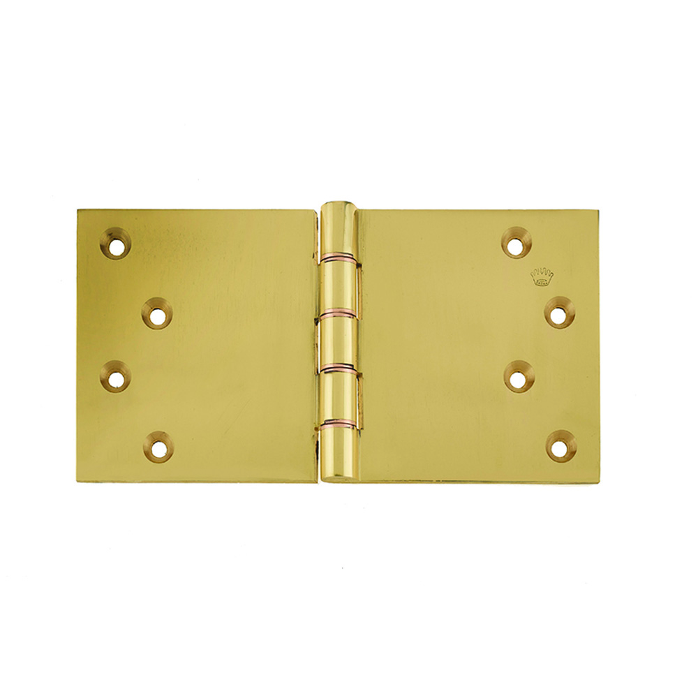 4 Inch (102 x 200mm) Laquered Projection Hinge - Polished Brass (Sold in Pairs)